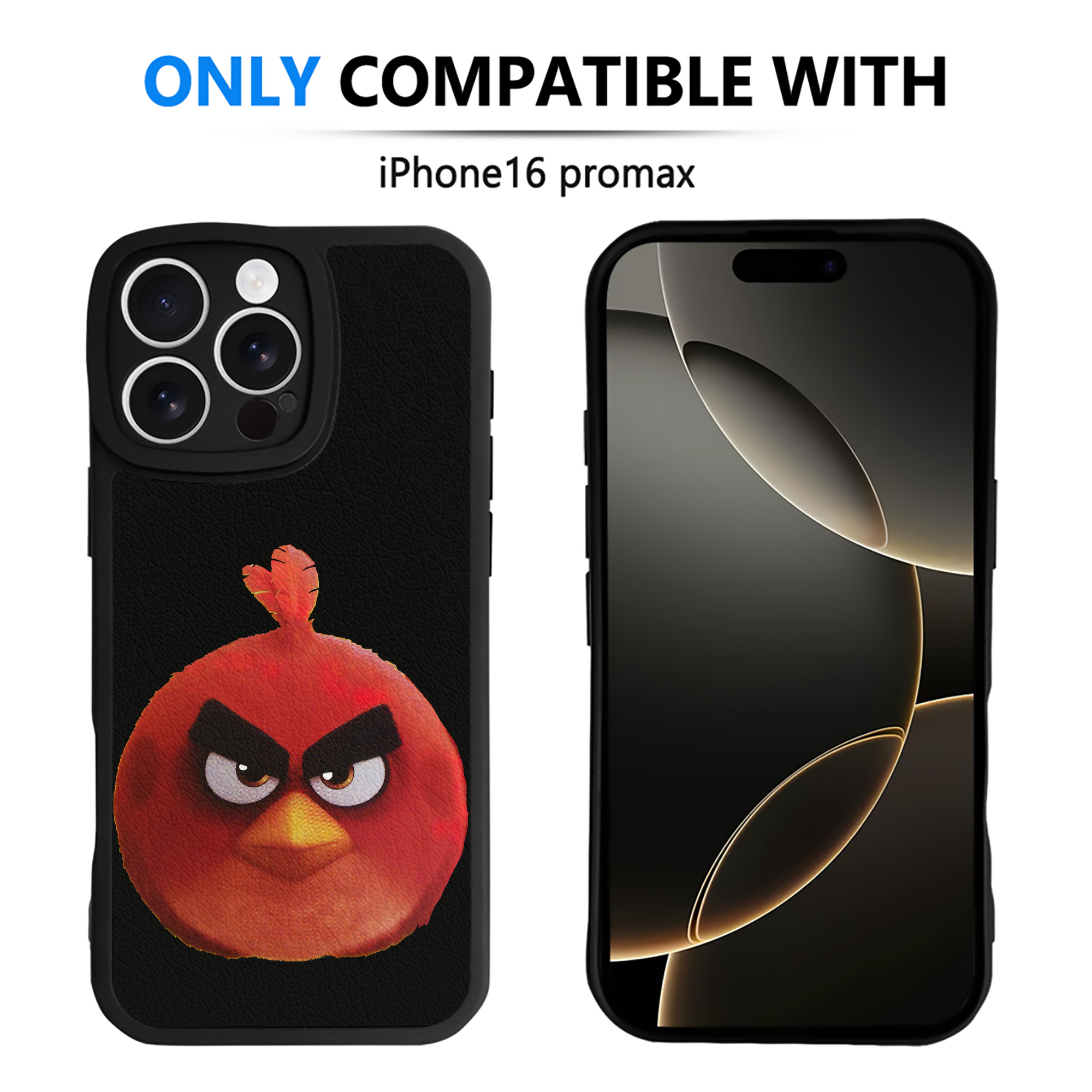 （画像用） Angry Birds アングリーバード 【iPhone 16シリーズ対応】シリコンスマホケース（レザー調） 材質：シリコン